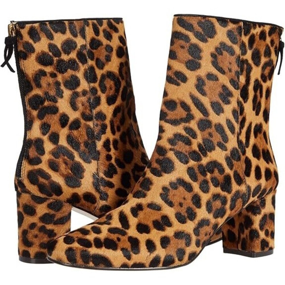 J.Crew Haircalf Minimal Mckay Boot Women's 5 Brown Leopard Print Booties JOBB960